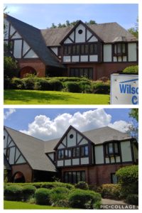 Wilson Exterior Cleaning specializes in a soft wash - low pressure cleaning process that uses a solution to wash away all of the mold, mildew, and dirt from the roof without causing any damage to the roof or granules!