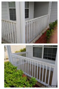 Have your porch and patio cleaned today! At Wilson Exterior Professional Cleaning Services we will remove all of the dirt and stains from your porch or patio, swings, railings, tables, and any other surfaces you need to be cleaned. We take care to protect your furniture and plants and do every job to 100% satisfaction.