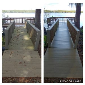 Pressure washing any wood surface is a delicate task and should not be done without a trained professional. At Wilson Exterior Cleaning we are experts in cleaning wood decks and fences without any splintering or damage. Restore your deck or fence today!