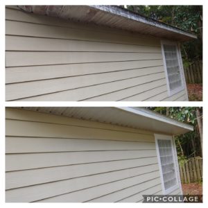 Using soft wash cleaning or pressure washing if necessary, using all proper procedures. Our custom cleaning detergents are mixed on site to suit your needs best for best House Washing cleaning. Whether your house’s exterior is made of brick, vinyl, cement, cedar, stucco, AccuCrete or aluminum our experts at Wilson Exterior Cleaning can make it look great again!